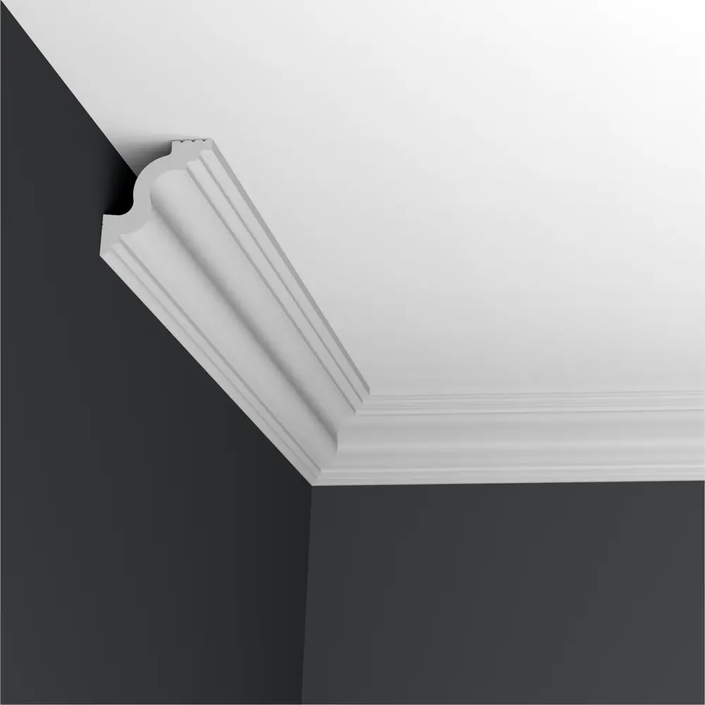 Плинтус потолочный экструдированный полистирол Inspire 06004E белый 40x45x2000 мм 17095296 STLM-2020194  - Вид №2
