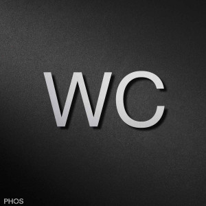 B0101-40 Надпись wc, высота крышки 40 мм PHOS