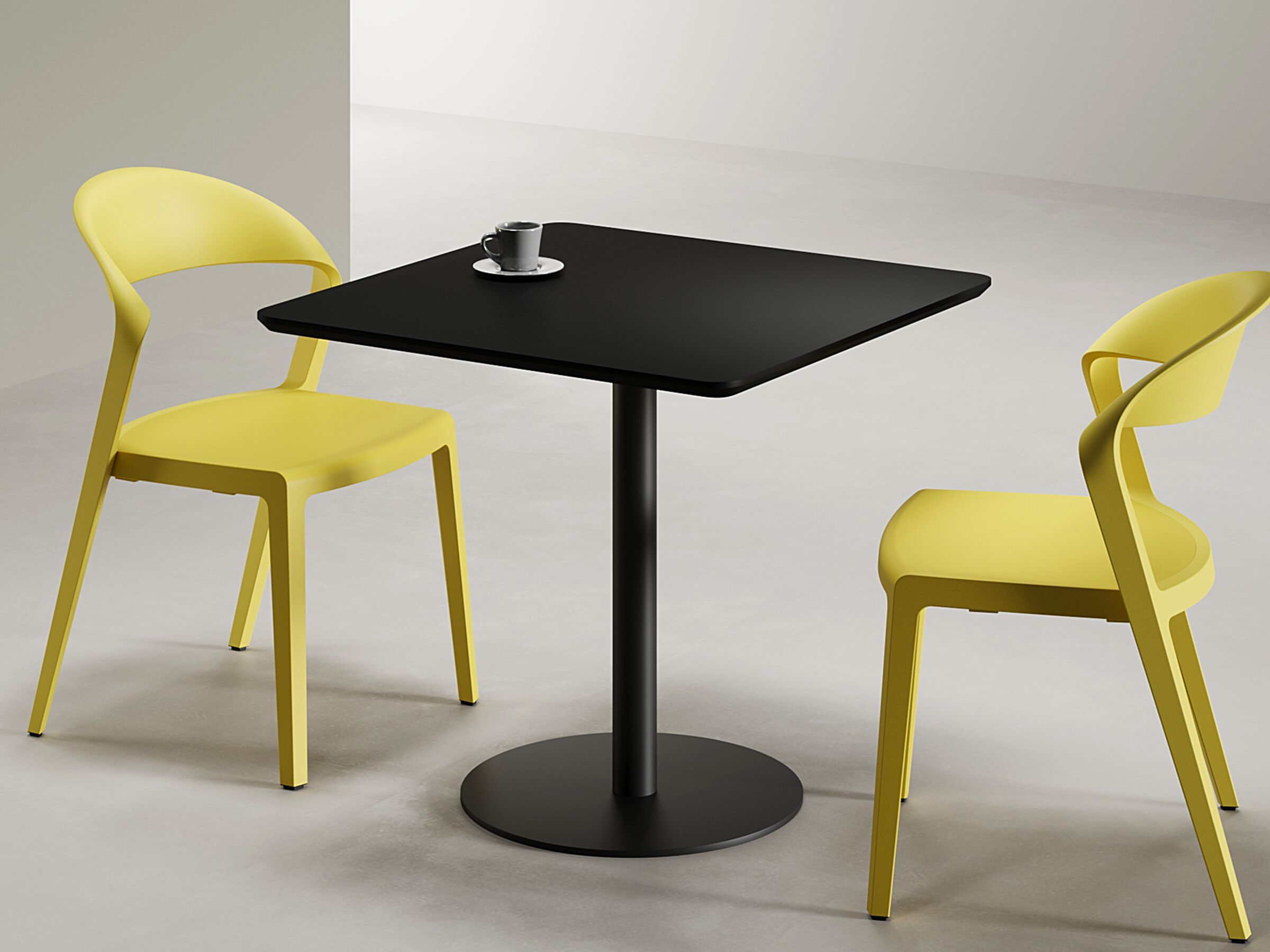 Квадратный стол из нержавеющей стали с центральным основанием WORKSPACE MILAN ARCH-00124544