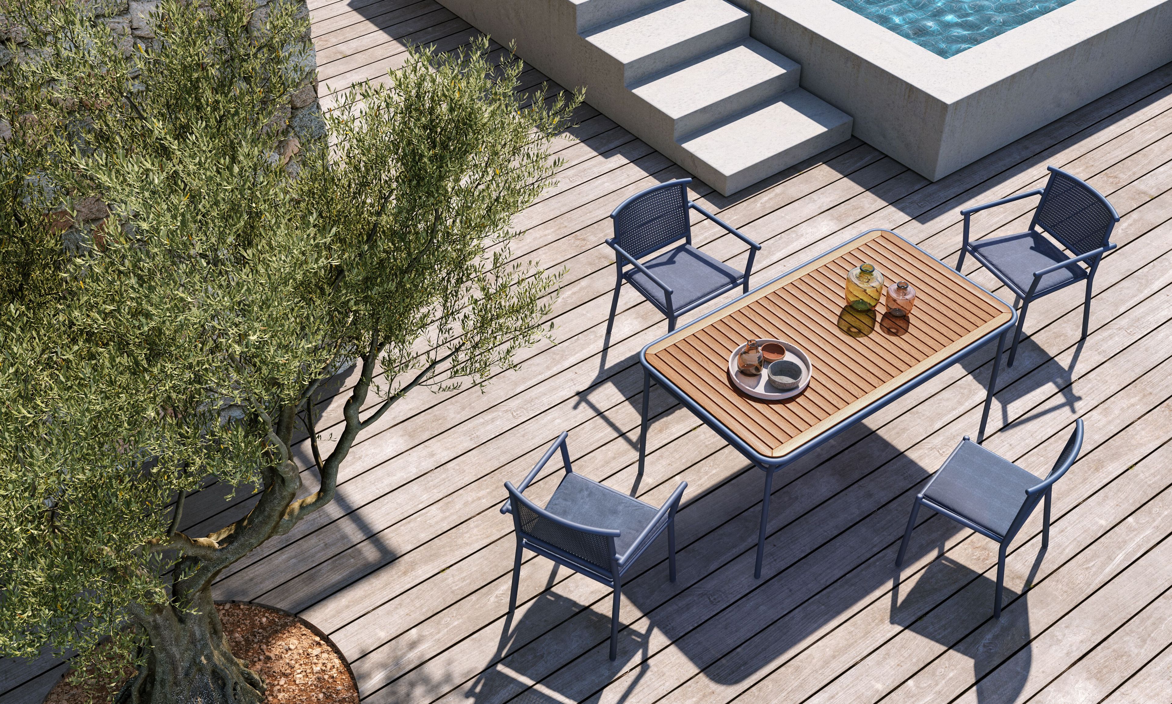 Алюминиевый садовый стул с подлокотниками VINEKO Nine Degrees ARCH-00054580 - Вид №1