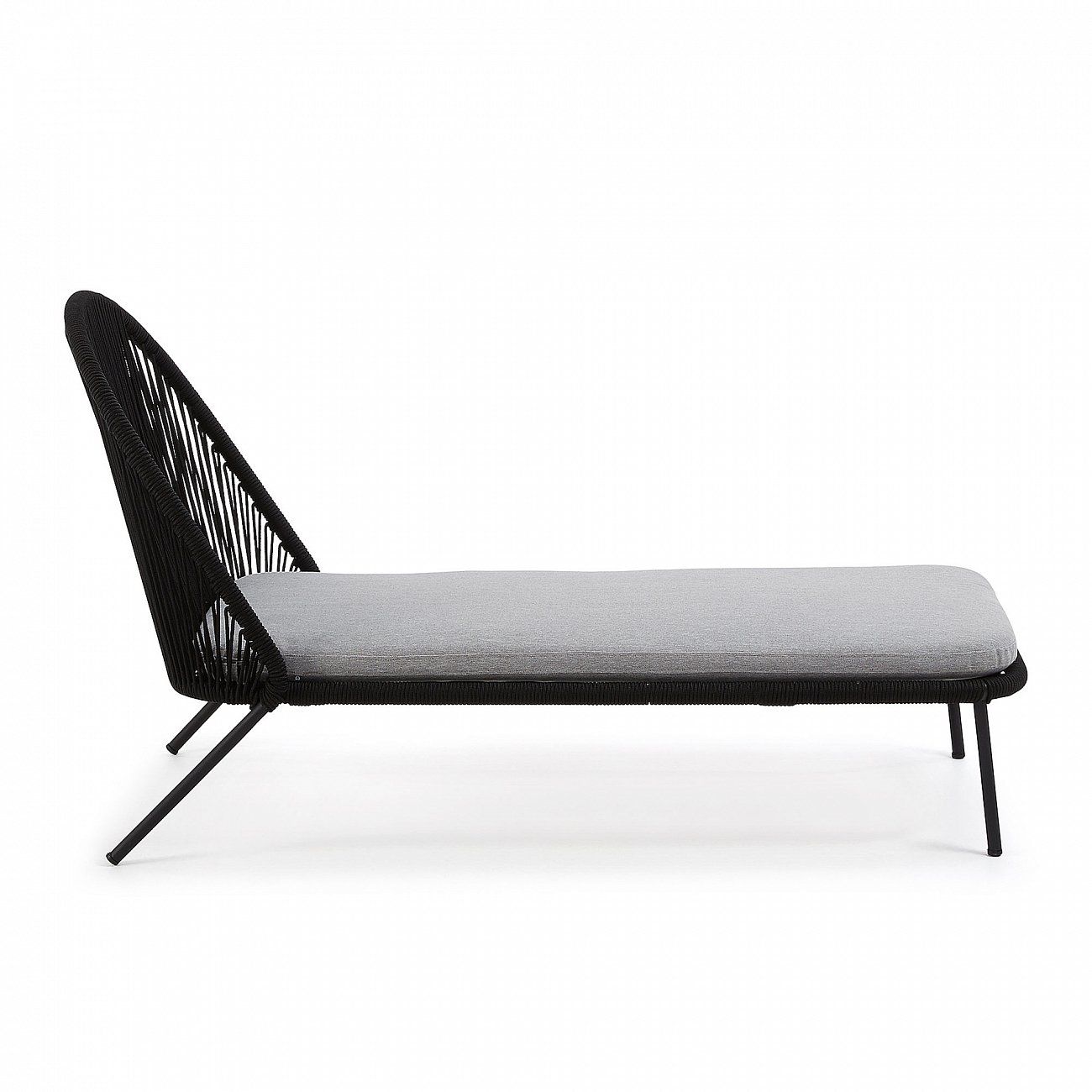 Шезлонг с металлическими ножками черный Stad от La Forma LA FORMA STAD 00-3864634 Черный  - Вид №2