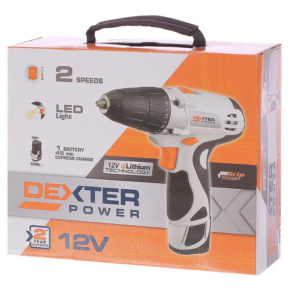 Дрель-шуруповерт аккумуляторная Dexter Power 5227.2A-1.5AH, 12 В Li-ion 1.5 Ач STLM-2056694 - Вид №5