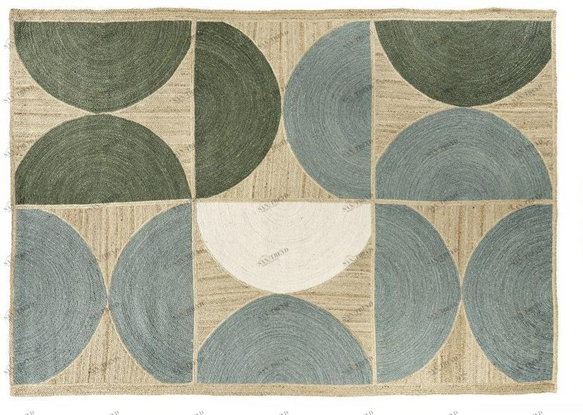 Élitis Прямоугольный коврик из джута с геометрическими мотивами sun-id-1422739