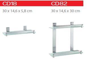GEDY Полка для ванной из закаленного стекла sun-id-1493381 - Вид №4