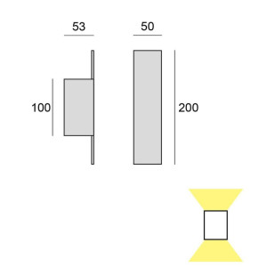 Алюминиевый светодиодный наружный настенный светильник