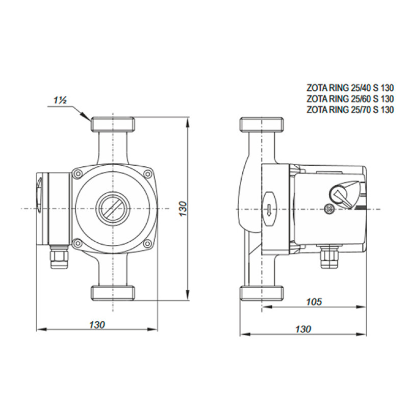 Циркуляционный насос ZOTA RING 25-70 130 RING2570130 - Вид №2