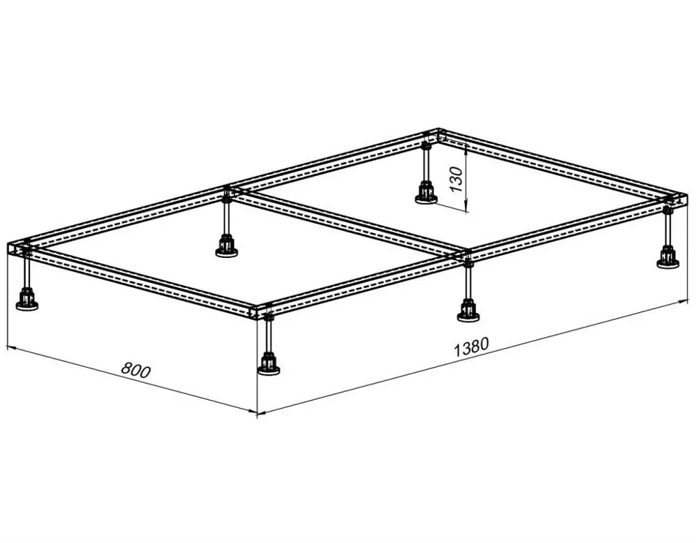 90764170 Каркас для поддона Aquanet 138x80 STLM-0998049