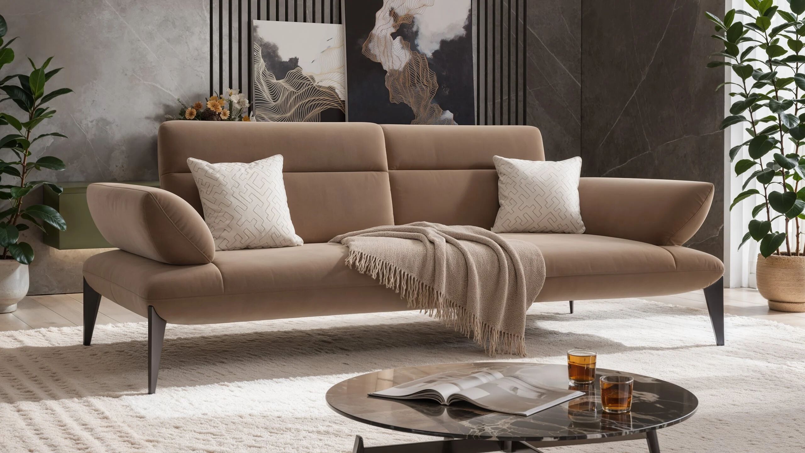 3-местный тканевый линейный диван Sofanella Лацио ARCH-00142144 - Вид №4