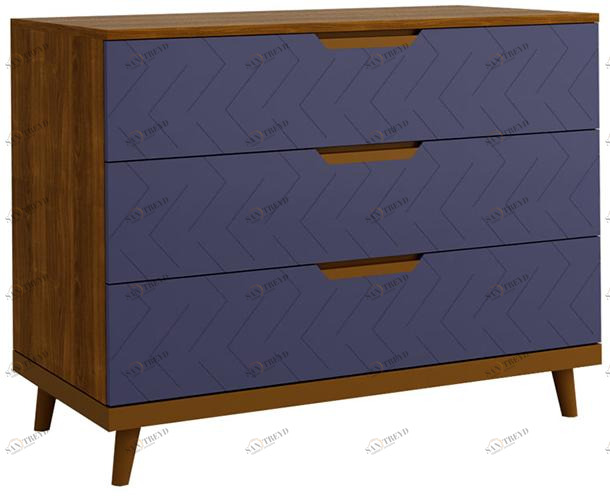 1434 Комод с 3 ящиками Сканди Сапфир R-HOME 4009264h_Сапфир