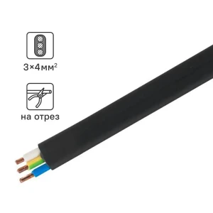 Кабель TDM ELECTRIC ВВГпнг-LS 3×4 мм² огнестойкий для аварийных систем 85430204