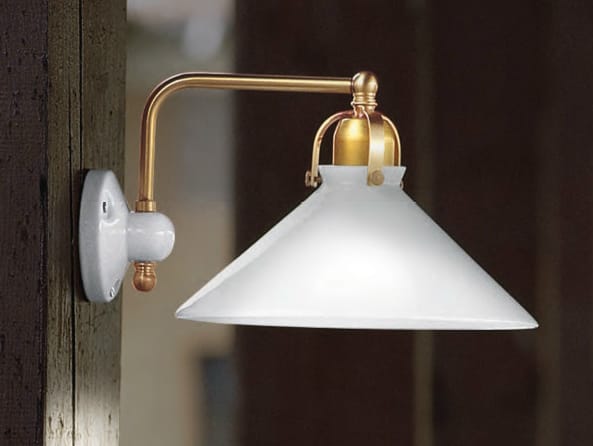 Стеклянный настенный светильник с фиксированной рукояткой Aldo Bernardi палатка ARCH-00035365 - Вид №1