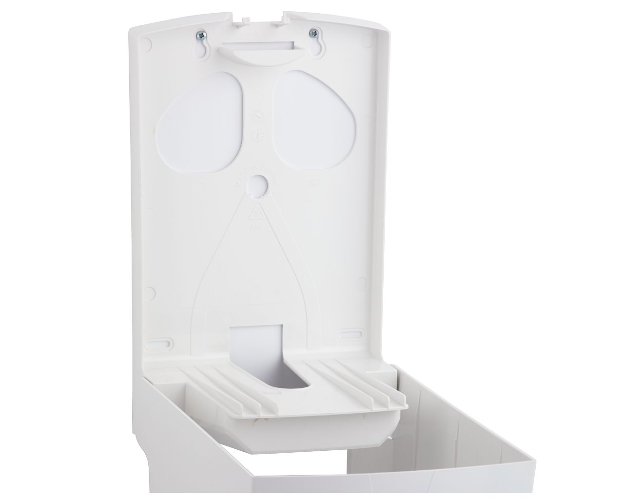 CTS101 Контейнер для бумажных полотенец в рулонах TOP MAXI, АБС-пластик, белый, серое окно Merida  - Вид №2