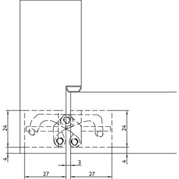 Петля скрытого монтажа Anselmi mod.140 3D Santreyd LK01-909 - Вид №4