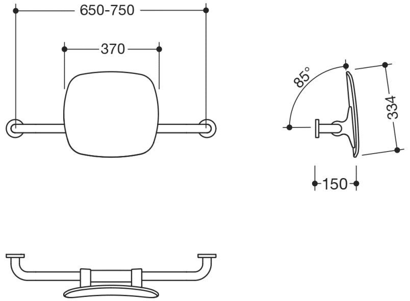 801.51B9161 поддержка спины HEWI Stützen  - Вид №5