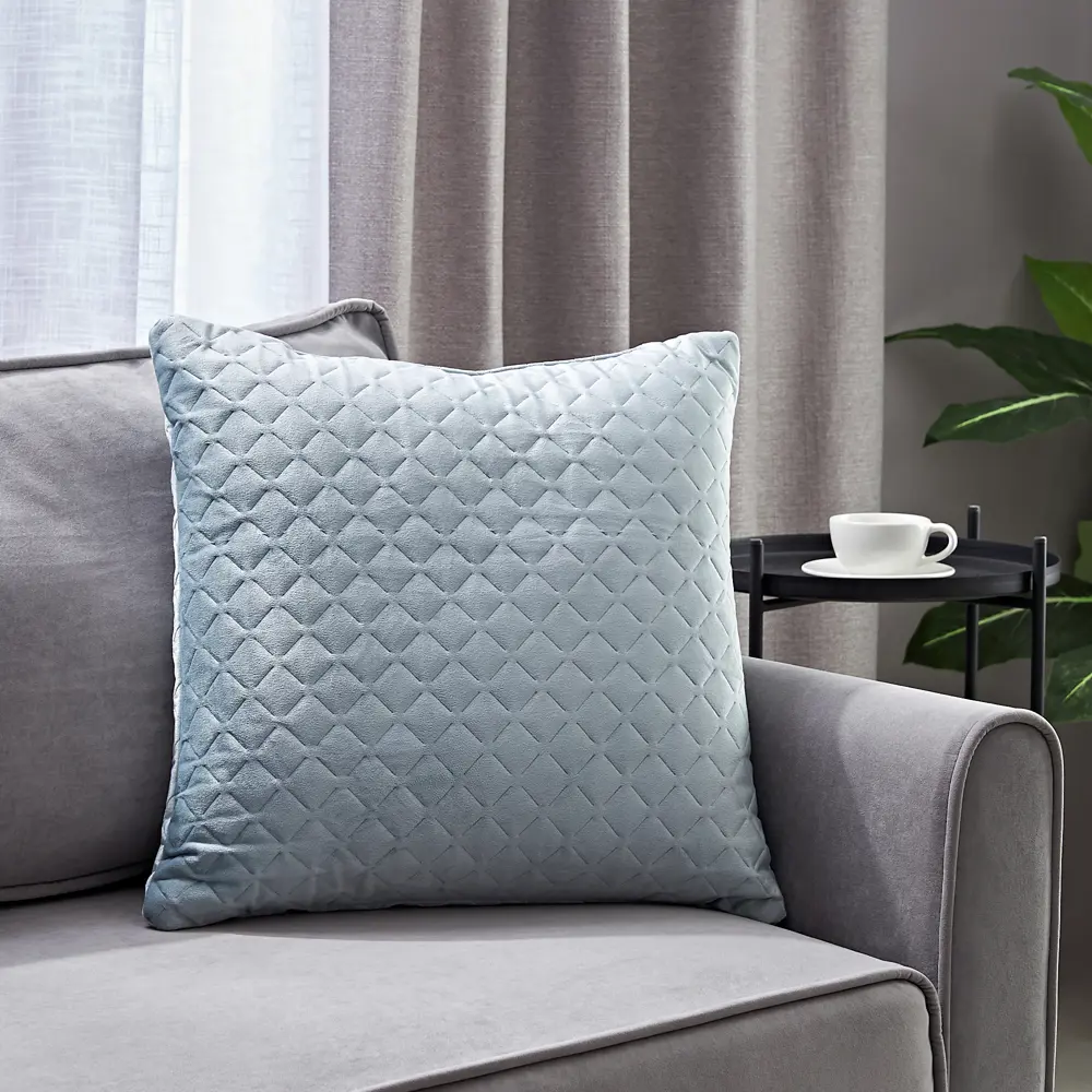 Santreyd Velvet: декоративная подушка 50x50 см в оттенке sage 88035575 STLM-1034799 - Вид №3