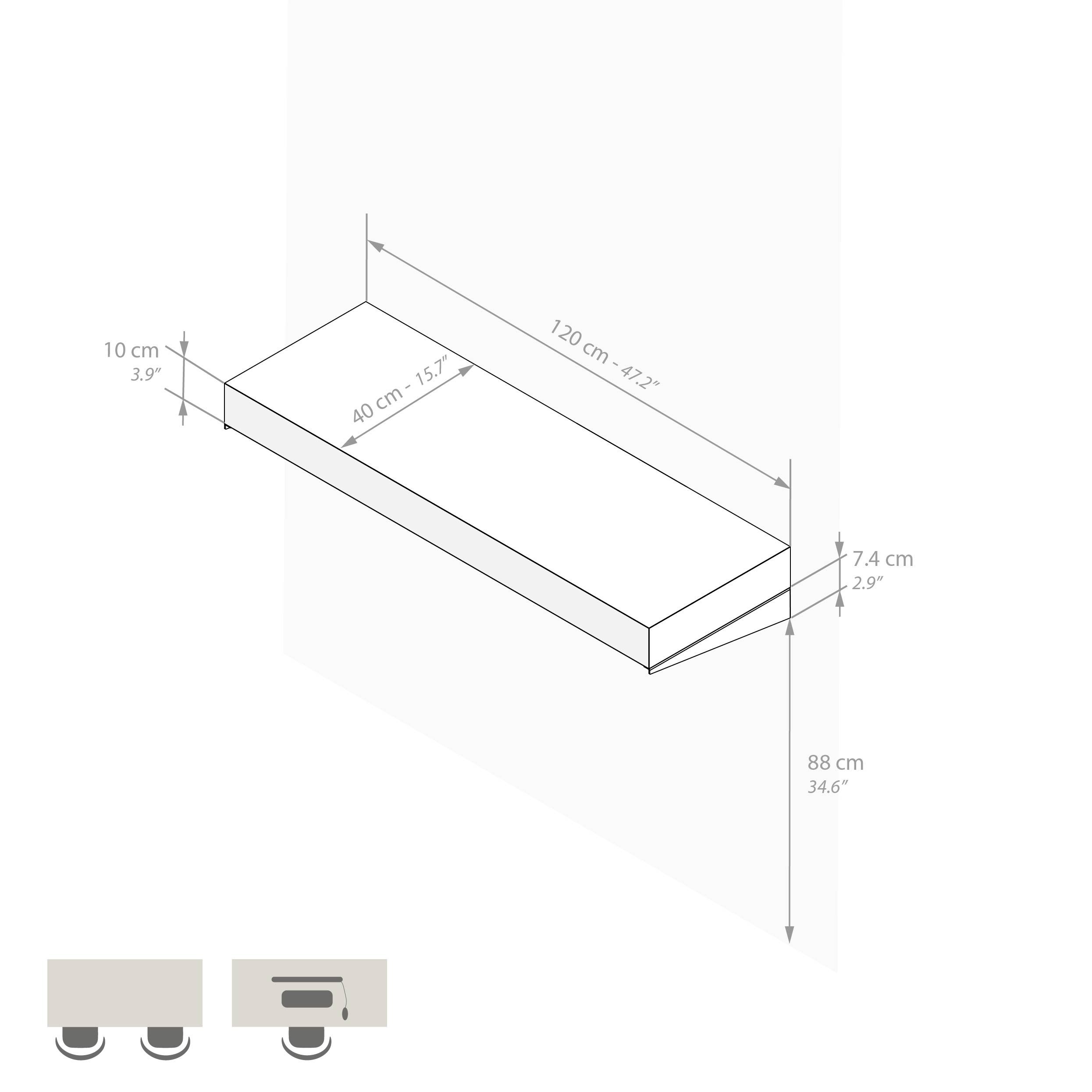 Высокий настенный стол из меламинированного дерева Mobili Fiver Evolution ARCH-00019879 - Вид №12