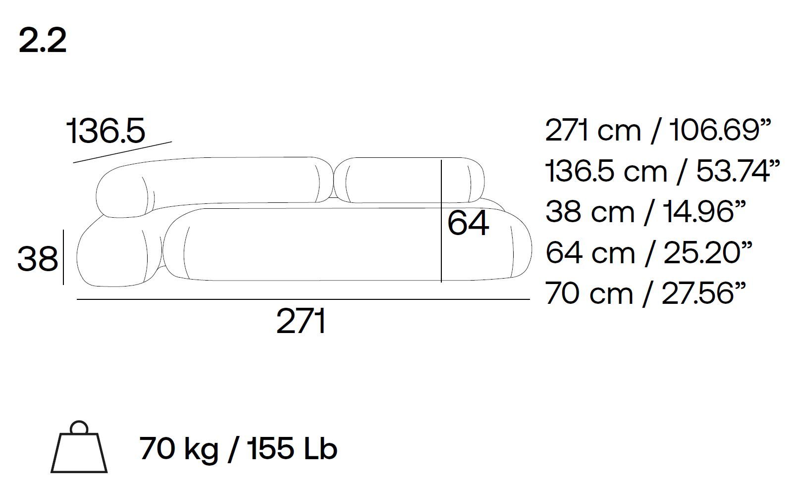 Модульный диван из пенополиуретана Adrenalina Nefelibata ARCH-00062243 - Вид №5