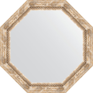 BY 3758 Зеркало в багетной раме - прованс с плетением 70 mm EVOFORM Octagon