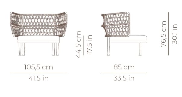 Алюминиевое садовое кресло с порошковым покрытием POINT Curio ARCH-00070709 - Вид №2