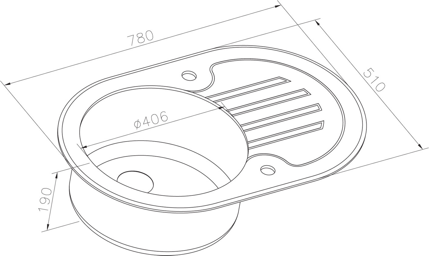 Мойка кухонная ZorG Inox Glass GL-7851-OV-WHITE-GRAFIT из нержавеющей стали и стекла, графит/белый - Вид №1