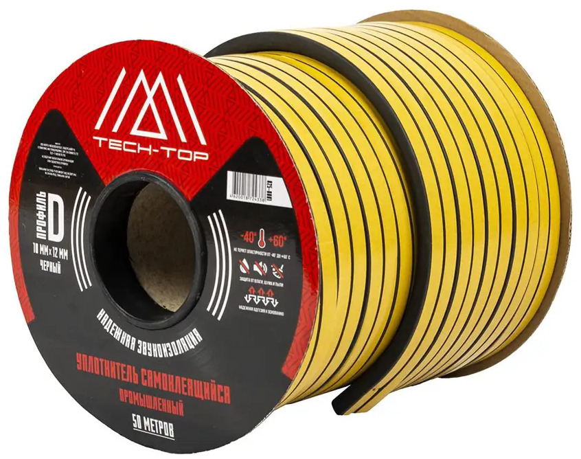 90604858 Уплотнитель Tech-Top 5000x12x10мм черный STLM-0899287