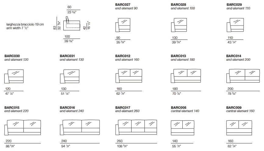 Тканевый диван с полуостровом BODEMA BARCLAY ARCH-00055048 - Вид №5