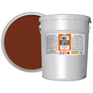 Эмаль Простокраска ПФ-115 полуматовая цвет коричневый 20 кг