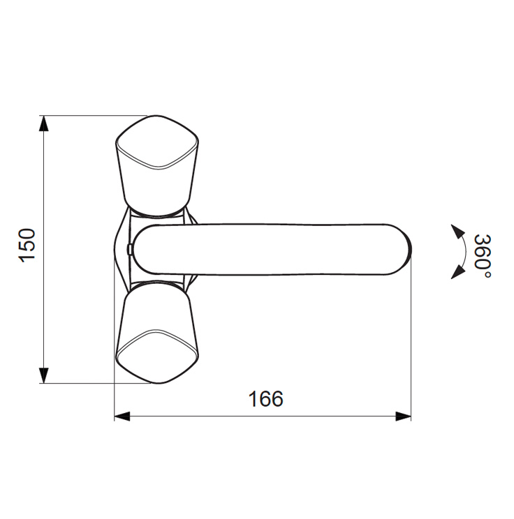 BA244AA Смеситель для умывальника VIDIMA QUADRO - Вид №2