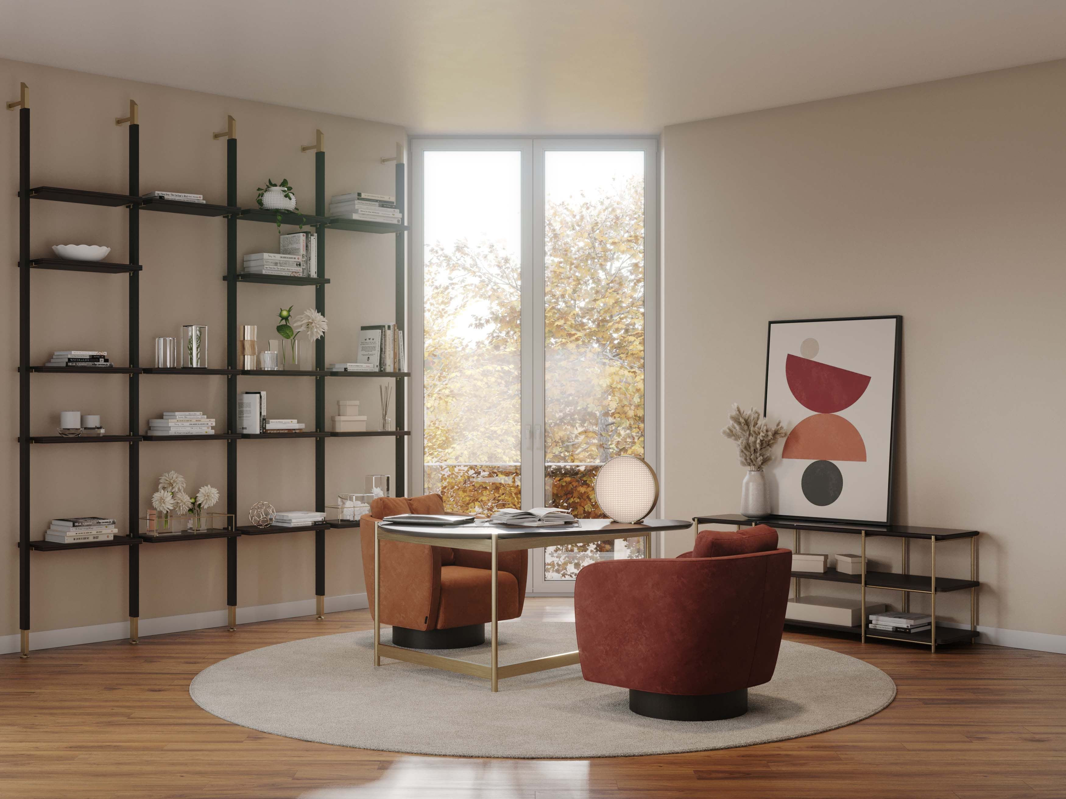 Прямоугольная консоль с бронзовыми и мраморными столешницами Stylish Club His &amp ARCH-00108194 - Вид №11