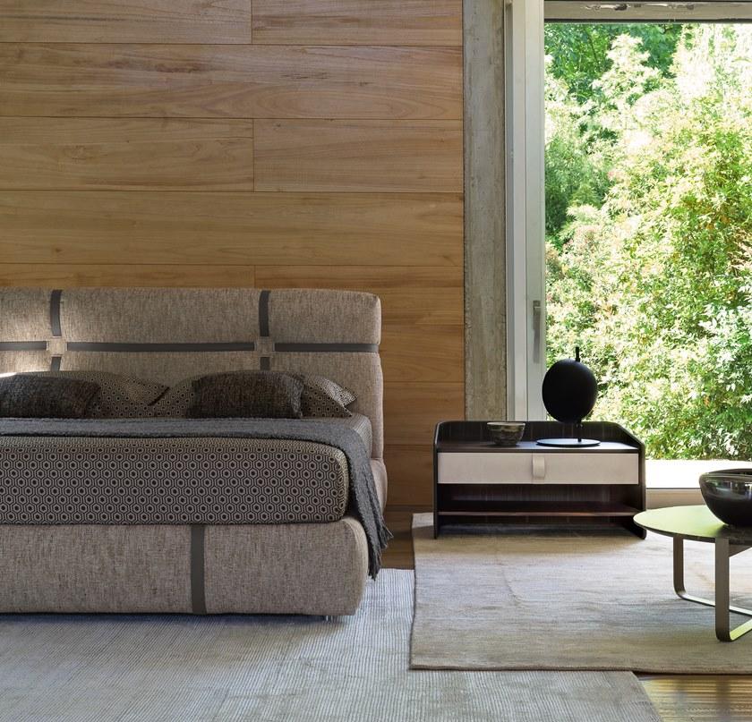 Flou Кровать двуспальная с обивкой кожей New bond sun-id-1455557 - Вид №5