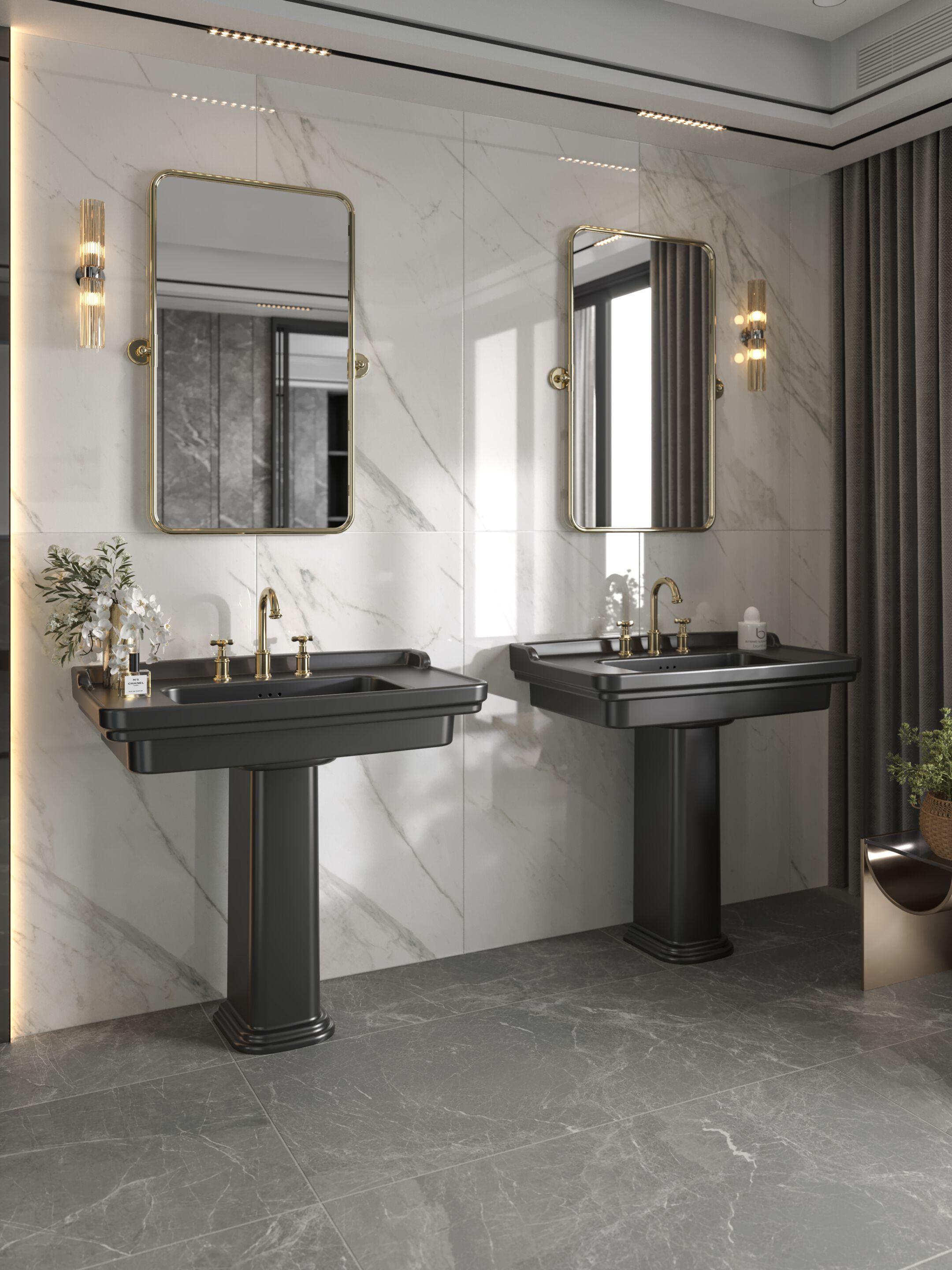 Умывальник Fireclay на колонне Kaleseramik сантехника ARCH-00027807 - Вид №6