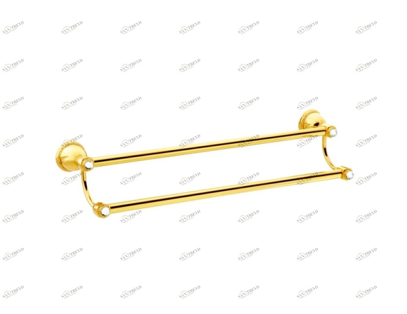 051279.000.50 Вешалка для полотенец двойной 600мм с кристаллами сваровски Яркий хром Mestre Oman