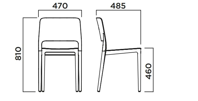 Штабелируемый стул из полипропилена Infiniti Settesusette ARCH-00062335 - Вид №3