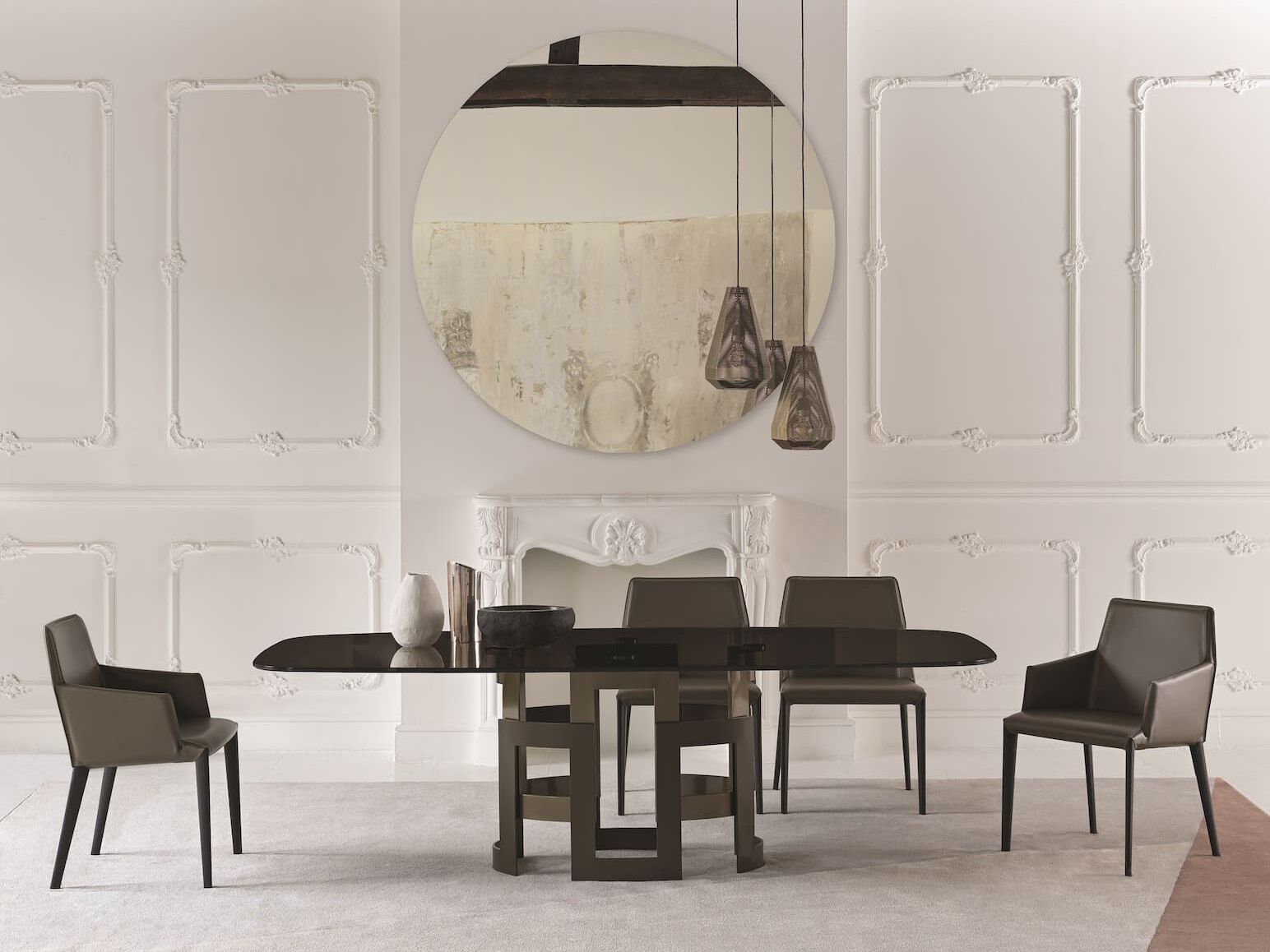 Прямоугольный обеденный стол из стали и дерева Bontempi Casa IMPERIAL ARCH-00071638 - Вид №3