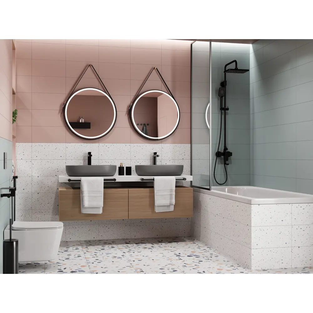 Настенная плитка KREAFORTA Mersey Terrazzo 20x40 см 1.62 м² матовая цвет разноцветный 89413666 STLM-2100718 - Вид №9