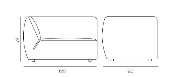 Модульный тканевый диван Vergés Эол ARCH-00094257 - Вид №6