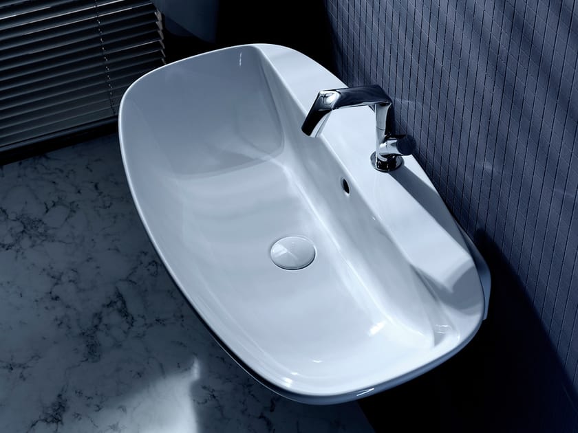 Керамическая подвесная раковина с переливом Ceramica Flaminia обнаженная ARCH-00079630