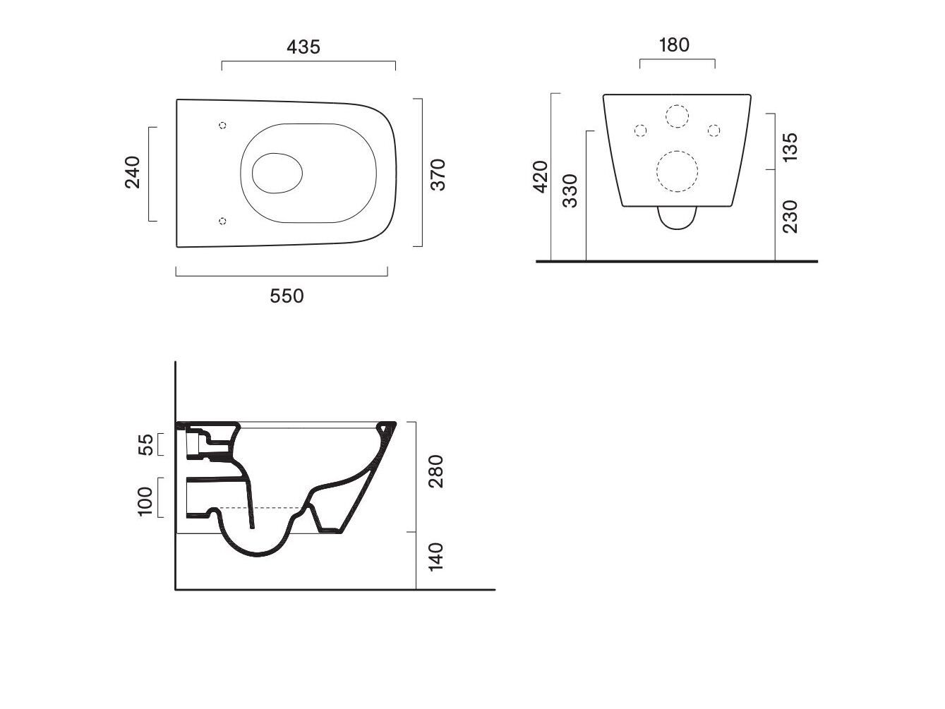 Подвесной туалет без бриды CERAMICA CATALANO ARCH-00028308 - Вид №5