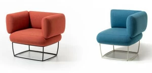 La Cividina Кресло из ткани с подлокотниками Bernard