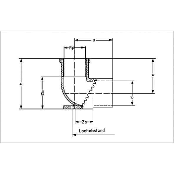 144721834 SANHA 4472G настенная водорозетка, с 2 точками крепежа, бронза 18x3/4 мм  - Вид №1