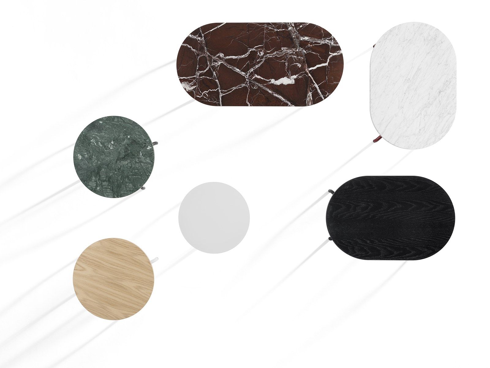 Круглый мраморный журнальный столик с металлическими ножками B-LINE AD.От ARCH-00114896 - Вид №4