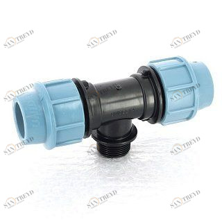 Тройник обжим-Н 20 x 1/2 " для труб ПНД UNIDELTA 1010020002