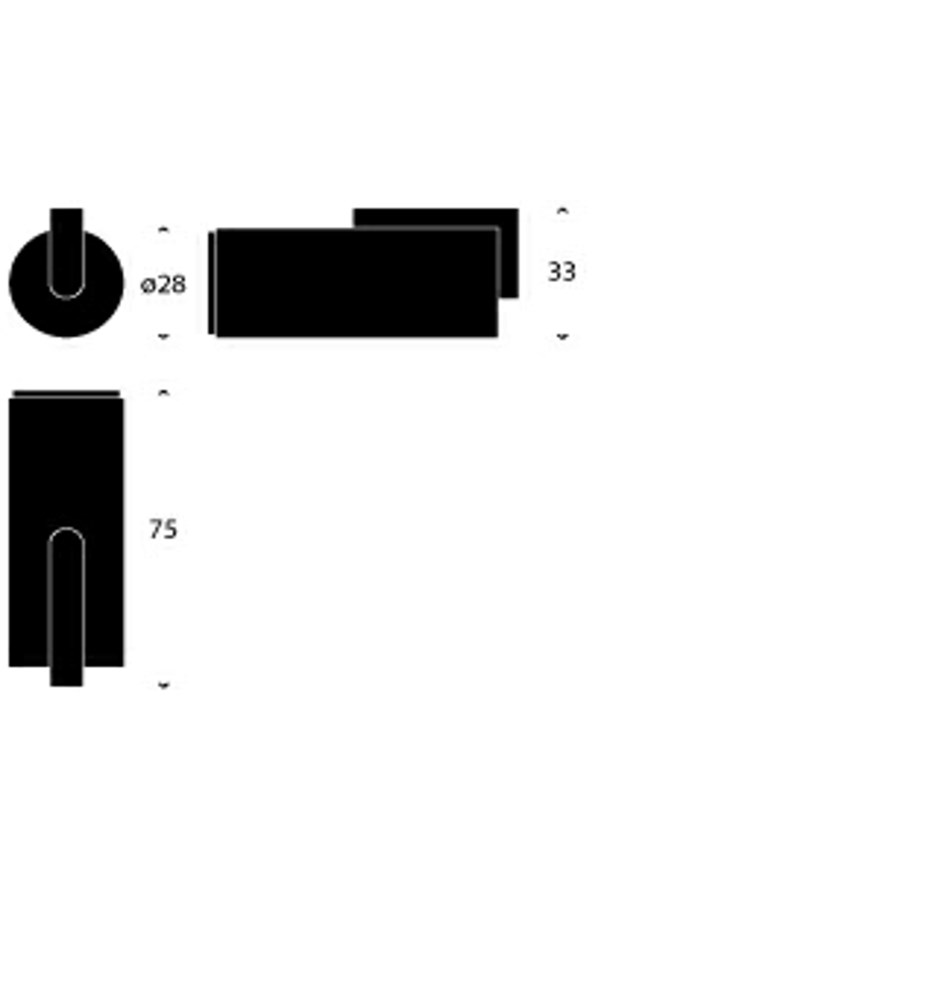 FROST Дверной упор 2, 75 мм » белый / черный   N1931-1-W  - Вид №1