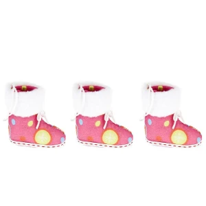 92726899 Набор елочных игрушек Сапожок Monte christmas N6090163-Н3 6.5 см х 4 см розовый STLM-0957331