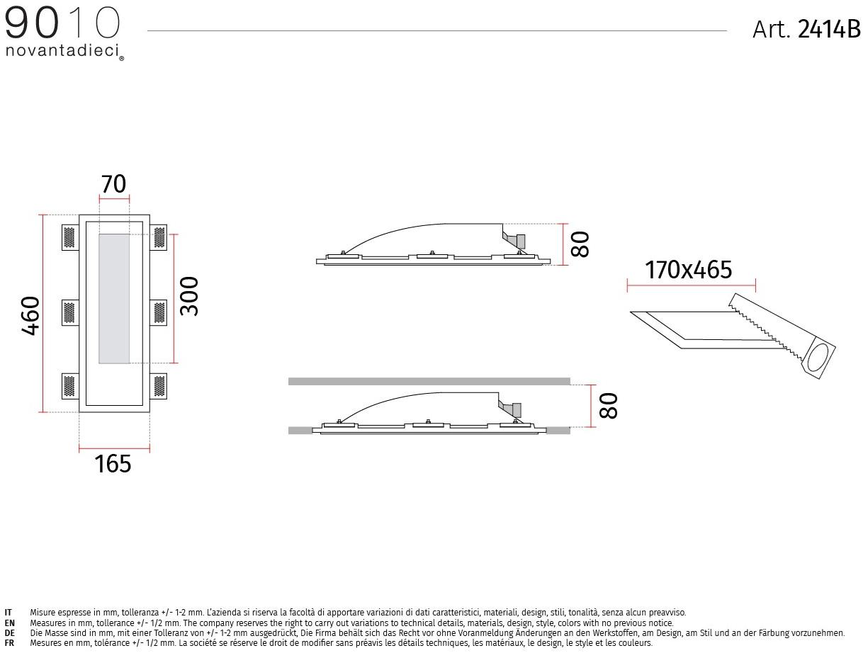 9010 novantadieci Встраиваемый настенный светильник из cristaly®  2414b  - Вид №2
