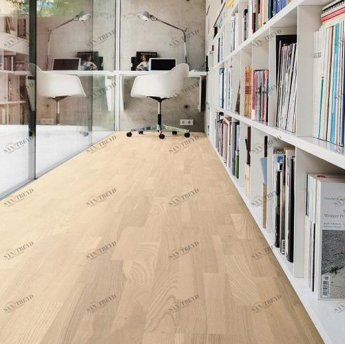 Паркетная доска Haro 4000 Series Top connect Белый Песочный Структурированный Ясень Кантри с брашью (Текстурированная) 2200х180 мм 535420