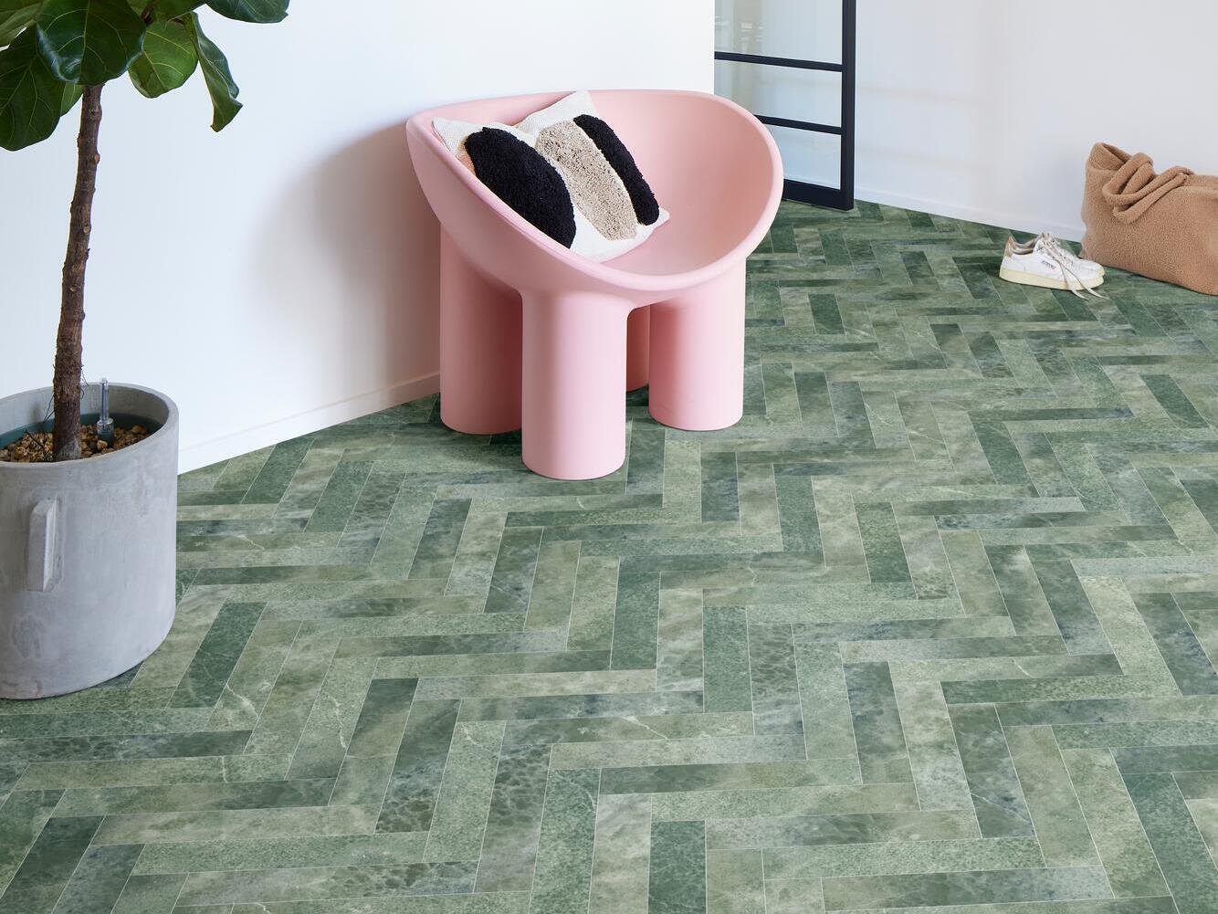 Мраморный эффект переработанного ПВХ противоскользящий пол BEAUFLOR Сумерки ARCH-00019074