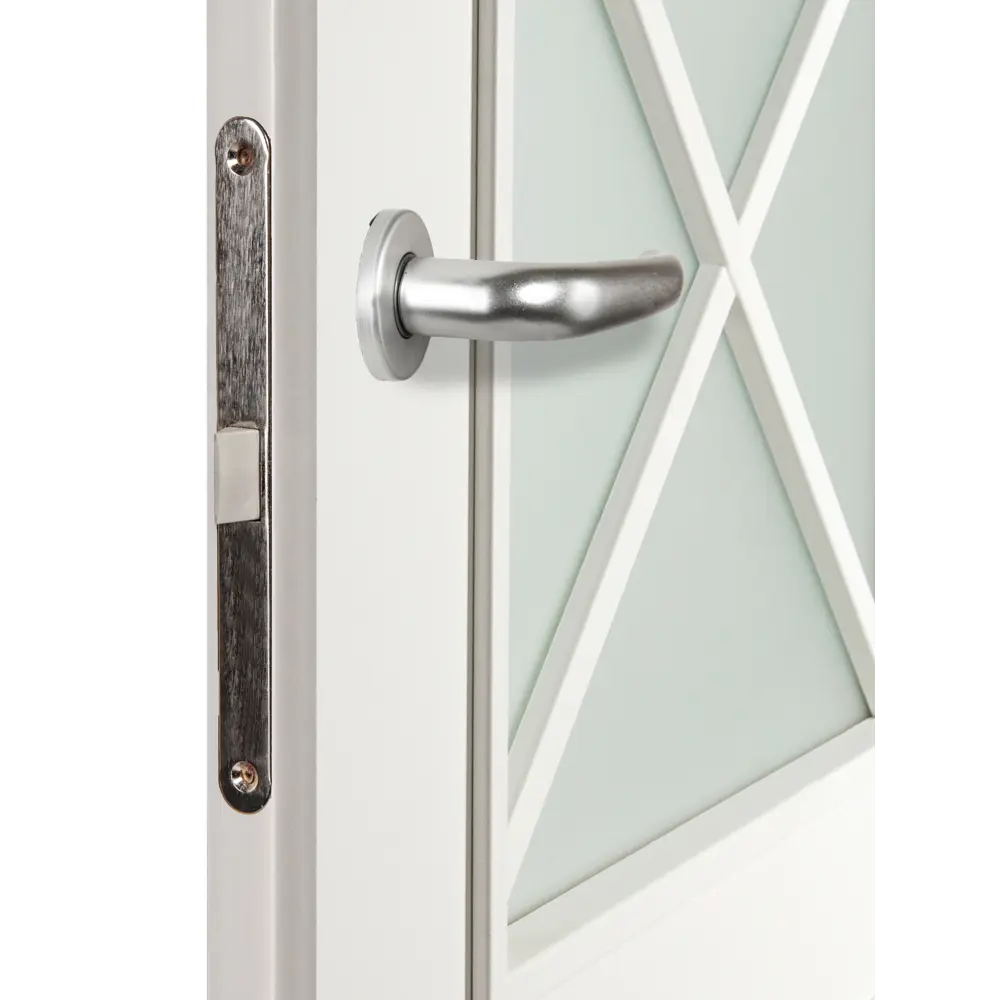 Дверь межкомнатная остекленная Камелия белый 2100x900 мм с фурнитурой МАРИО РИОЛИ STLM-2090256 - Вид №1