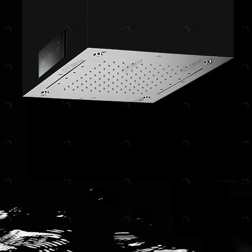 Тропический душ 500х500 PIASQUA5002CNT_IXS Geda Nextage Shower Plates с двумя каскадами, небулайзерами и хромотерапией Душевая головка Shower Plates PIASQUA5002CNTIXS