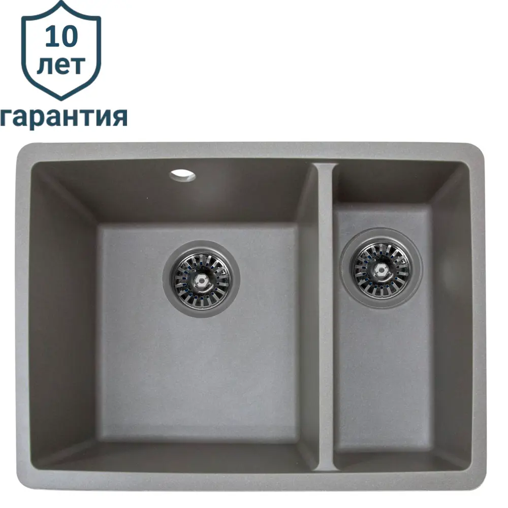 Кухонная мойка DELINIA кварцевая 55×42 см с двумя чашами 87796843 STLM-0075737 - Вид №1